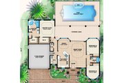 Mediterranean Style House Plan - 3 Beds 2.5 Baths 1786 Sq/Ft Plan #27-435 