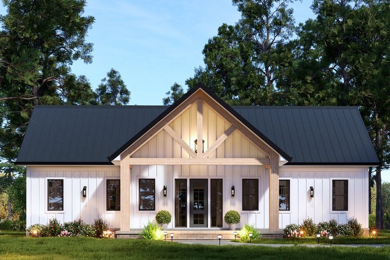 Architectural House Design - Exterior - Front Elevation 4 for Barndominium House Plan #119-466 - 2 bed, 2 bath