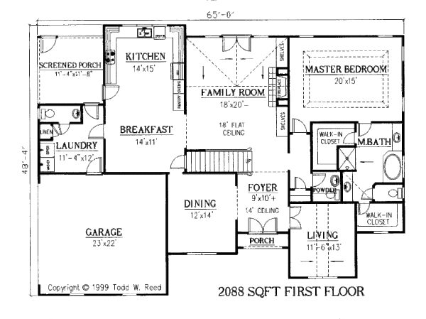 Dream House Plan - European Floor Plan - Main Floor Plan #437-36