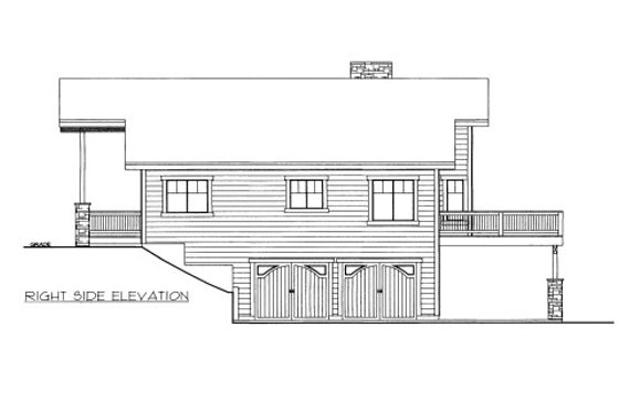 Exterior - Other Elevation for Bungalow House Plan #117-710 - 2 bed, 2.5 bath