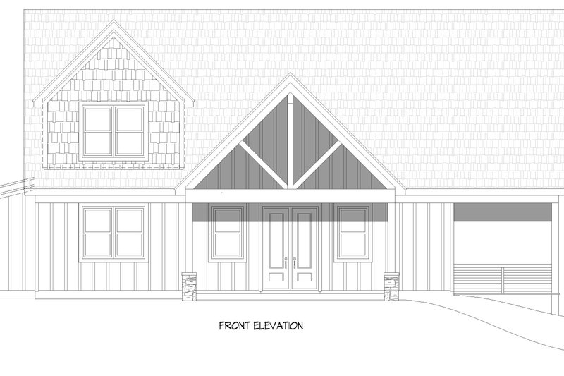 House Blueprint - Exterior - Front Elevation 7 for Country House Plan #932-1445 - 3 bed, 2.5 bath