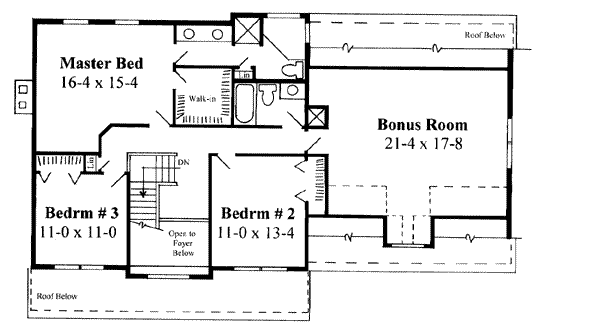 Country Floor Plan - Upper Floor Plan #75-155