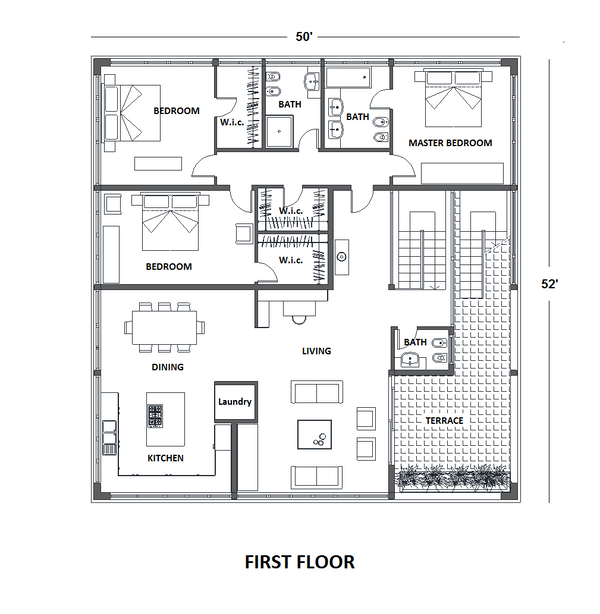 Modern Floor Plan - Main Floor Plan #542-17