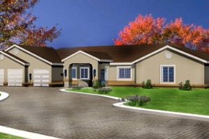 Ranch Exterior - Front Elevation Plan #1-687