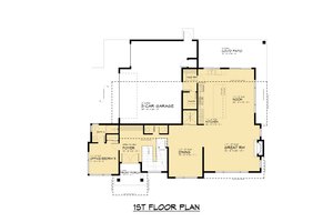 Floor Plan - Main Floor for Contemporary House Plan #1066-261 - 5 bed, 5.5 bath