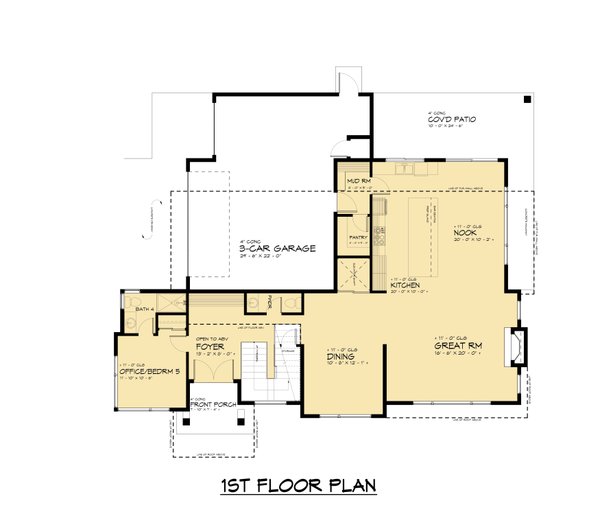 Contemporary Floor Plan - Main Floor Plan #1066-261
