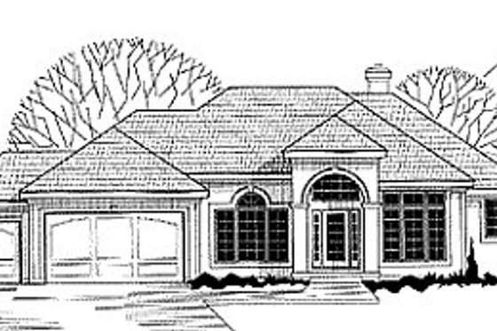 Exterior - Front Elevation for Traditional House Plan #67-200 - 4 bed, 4 bath