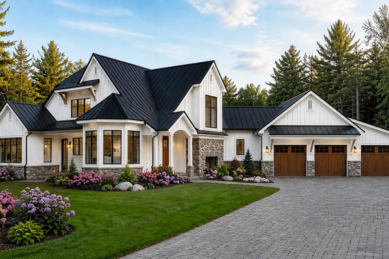 House Design - Exterior - Front Elevation 2 for Farmhouse House Plan #928-448 - 3 bed, 3.5 bath