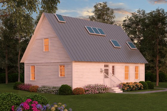 Exterior - Other Elevation 1 for Colonial House Plan #903-1 - 2 bed, 2 bath