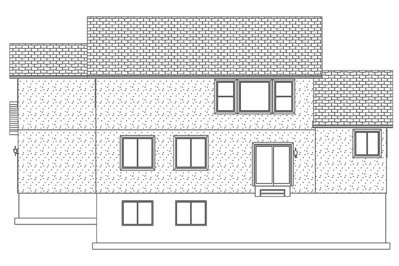 House Plan Design - Exterior - Rear Elevation 3 for Traditional House Plan #1060-37 - 3 bed, 2.5 bath