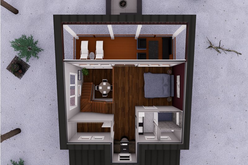 Home Plan - Floor Plan - Upper Floor for Modern House Plan #513-2249 - 3 bed, 2 bath
