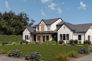 Exterior - Front Elevation 3 for Farmhouse House Plan #1112-10 - 5 bed, 4 bath