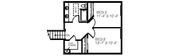 Home Plan - Traditional Floor Plan - Upper Floor Plan #60-181