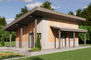 Contemporary Exterior - Front Elevation Plan #1106-183