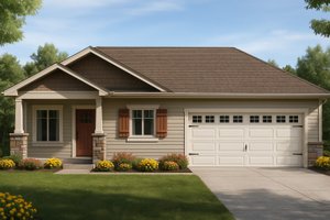 Architectural House Design - Craftsman Exterior - Front Elevation Plan #112-298