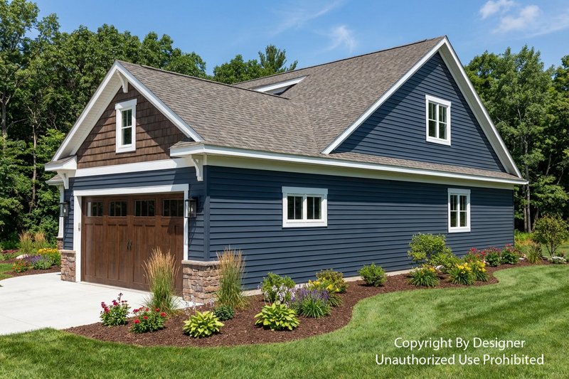 House Blueprint - Exterior - Front Elevation 3 for Farmhouse House Plan #51-1523 - 3 bed, 3.5 bath