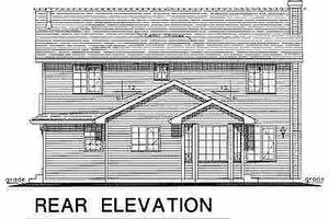Exterior - Rear Elevation for Traditional House Plan #18-279 - 4 bed, 3 bath
