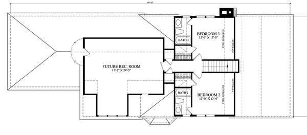 Southern Floor Plan - Upper Floor Plan #137-261