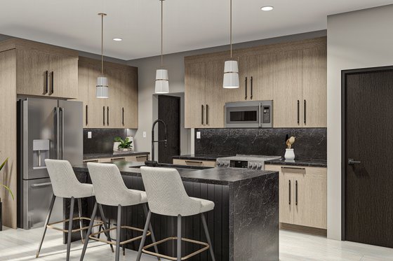 Interior - Kitchen for Modern House Plan #455-530 - 3 bed, 2.5 bath