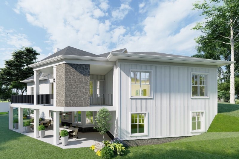 House Blueprint - Exterior - Other Elevation for Ranch House Plan #54-466 - 3 bed, 2.5 bath
