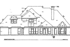 Exterior - Rear Elevation for Mediterranean House Plan #141-212 - 4 bed, 4 bath