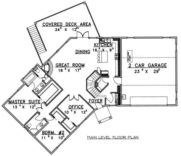 Dream House Plan - Modern Floor Plan - Main Floor Plan #117-582