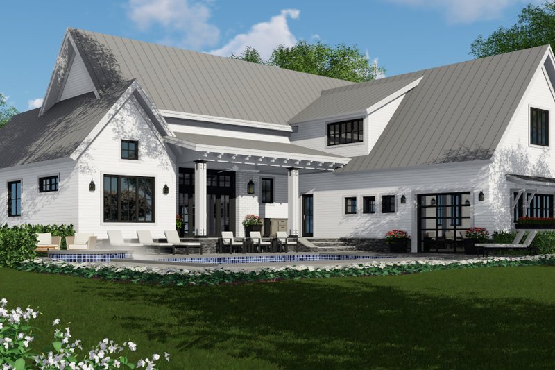 Home Plan - Exterior - Rear Elevation 2 for Farmhouse House Plan #51-1132 - 4 bed, 4.5 bath