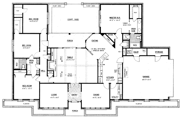 Home Plan - Traditional Floor Plan - Main Floor Plan #36-391