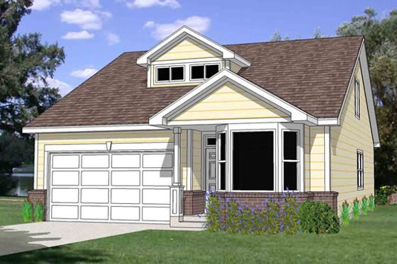 Exterior - Front Elevation for Farmhouse House Plan #116-273 - 3 bed, 2.5 bath