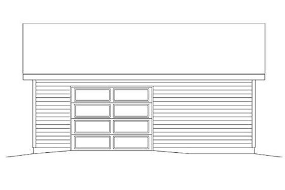 Exterior - Rear Elevation for Traditional House Plan #22-563, 0 bath