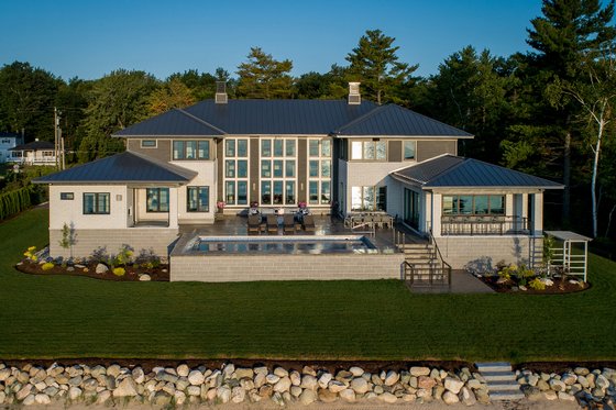 Exterior - Rear Elevation for Contemporary House Plan #928-379 - 4 bed, 4.5 bath