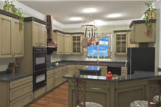Interior - Kitchen for Traditional House Plan #44-251 - 3 bed, 2 bath