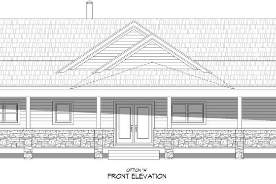Exterior - Other Elevation 3 for Country House Plan #932-758 - 4 bed, 3 bath