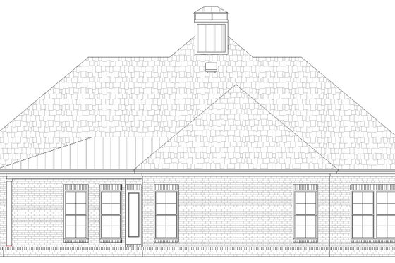 Exterior - Rear Elevation 1 for Farmhouse House Plan #45-636 - 3 bed, 2.5 bath