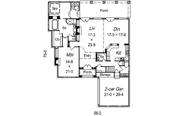 Floor Plan - Main Floor House Plan #329-316 - 3 bed, 3.5 bath