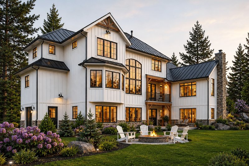 Dream House Plan - Exterior - Rear Elevation for Farmhouse House Plan #928-422 - 5 bed, 5.5 bath
