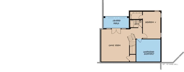House Blueprint - Craftsman Floor Plan - Lower Floor Plan #923-110