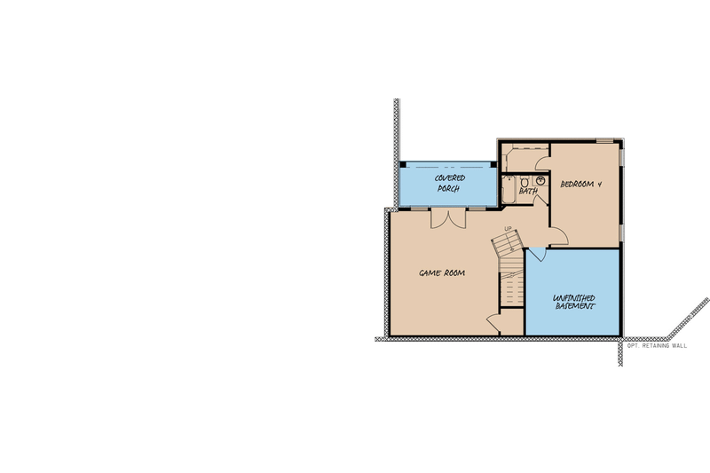 Home Plan - Floor Plan - Lower Floor for Craftsman House Plan #923-110 - 4 bed, 4.5 bath