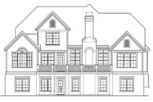 Exterior - Rear Elevation for European House Plan #927-20 - 4 bed, 3.5 bath