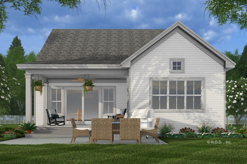 House Blueprint - Exterior - Rear Elevation 2 for Farmhouse House Plan #51-1283 - 3 bed, 3.5 bath