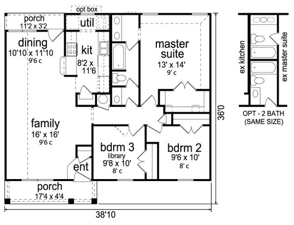 Craftsman Floor Plan - Main Floor Plan #84-582