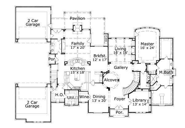 Traditional Floor Plan - Main Floor Plan #411-244