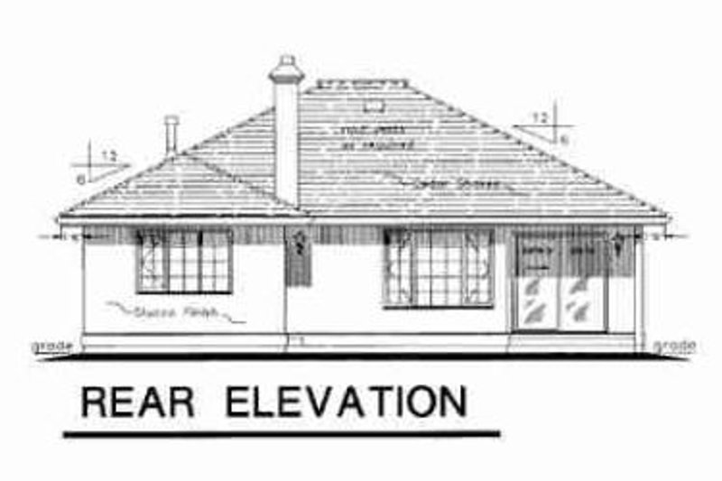 Home Plan - Exterior - Rear Elevation for Traditional House Plan #18-9111 - 2 bed, 2 bath