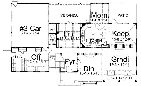 European Floor Plan - Main Floor Plan #119-215