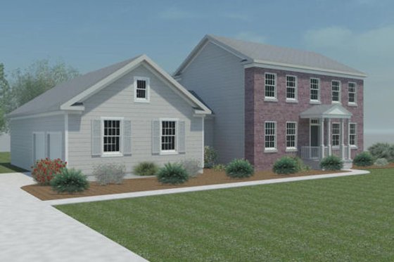 Exterior - Other Elevation for Colonial House Plan #446-1 - 4 bed, 2.5 bath