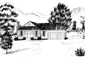 Cottage Exterior - Front Elevation Plan #36-265