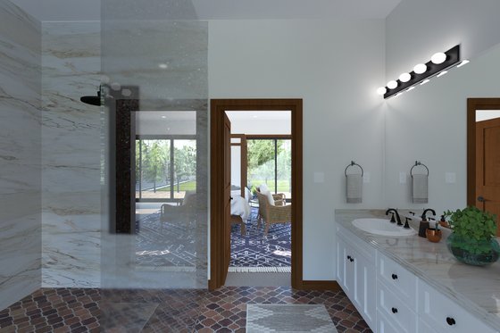 Interior - Master Bathroom 1 for Mediterranean House Plan #1060-420 - 3 bed, 2.5 bath