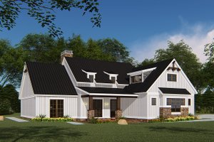 Exterior - Front Elevation 3 for Country House Plan #923-131 - 4 bed, 2 bath
