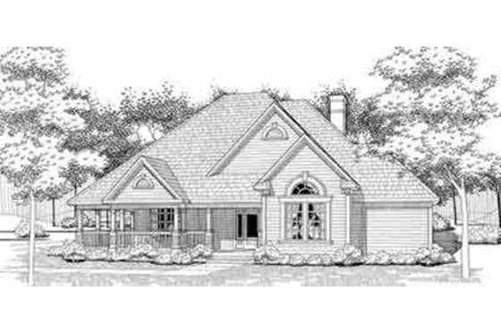 Exterior - Front Elevation 3 for Country House Plan #120-128 - 3 bed, 2 bath