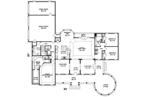 Floor Plan - Main Floor for Traditional House Plan #81-625 - 3 bed, 2.5 bath